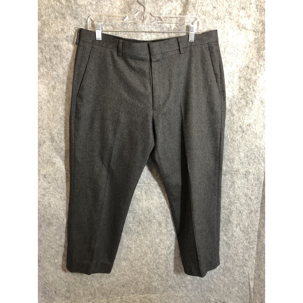 J.Crew Pants Men 34x30 Charcoal Black Wool Ludlow Lanificio Campore Biella Italy